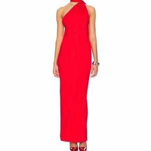 NBD Vibrant Red One-Shoulder Gown